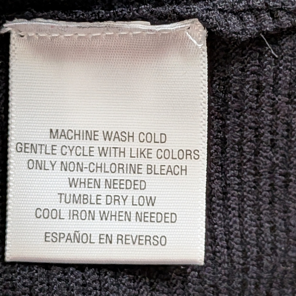 Charter Club Cardigan Sweater Black TexturedOpen Front Cropped‎ Size M - Picture 13 of 16